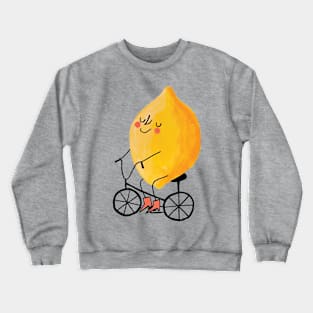 Retro Lemon Fella in pink boots silo Crewneck Sweatshirt